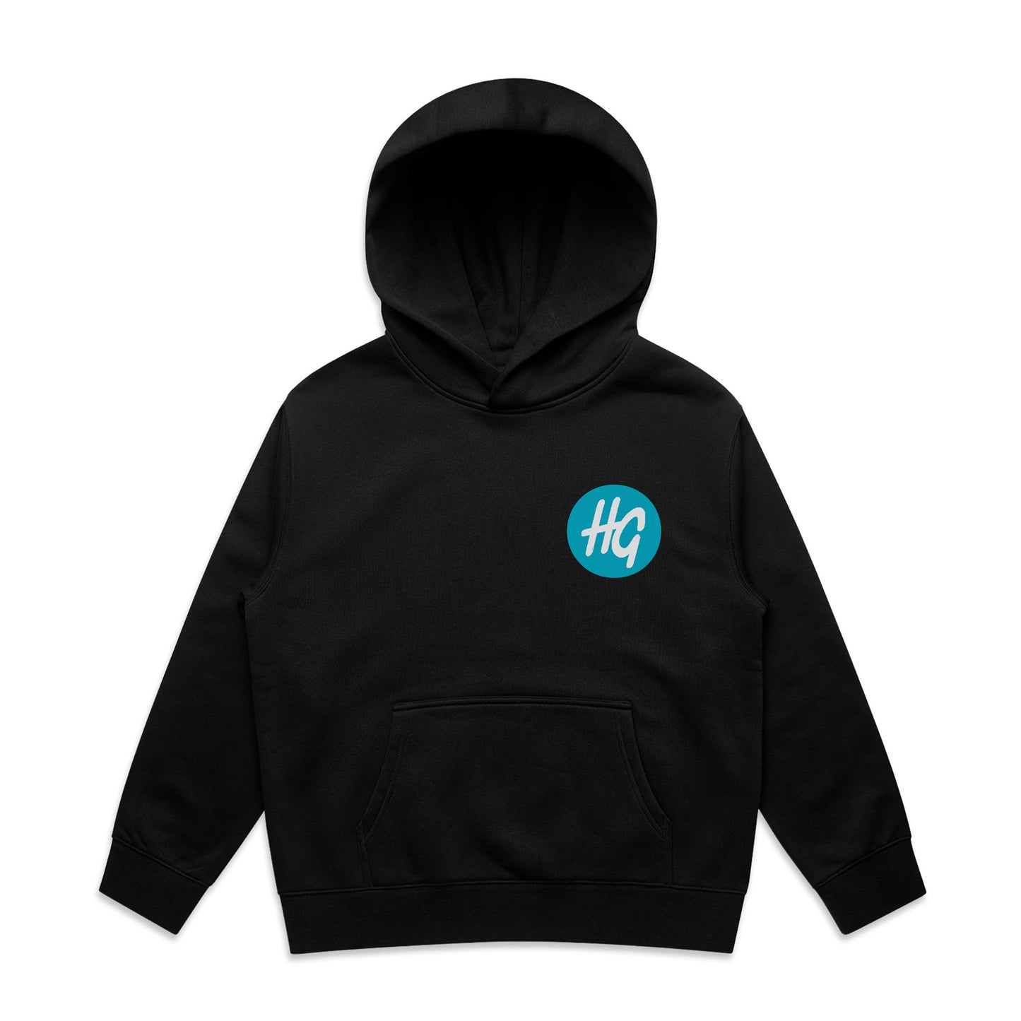 Kids Geoflower Logo Hoodie Black