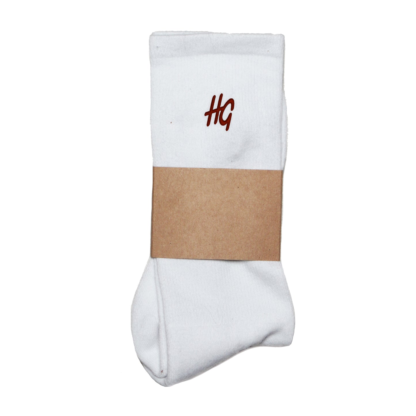 HG Logo Socks White/Burgundy