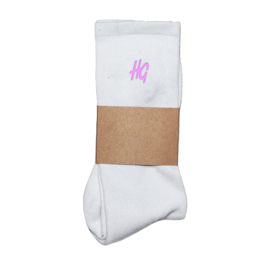 HG Logo Socks White/Pink